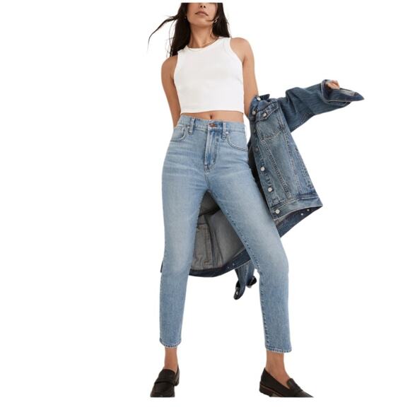 Madewell The Perfect Vintage Crop Jean in Greyton Wash Size 26 NWT - Picture 7 of 12